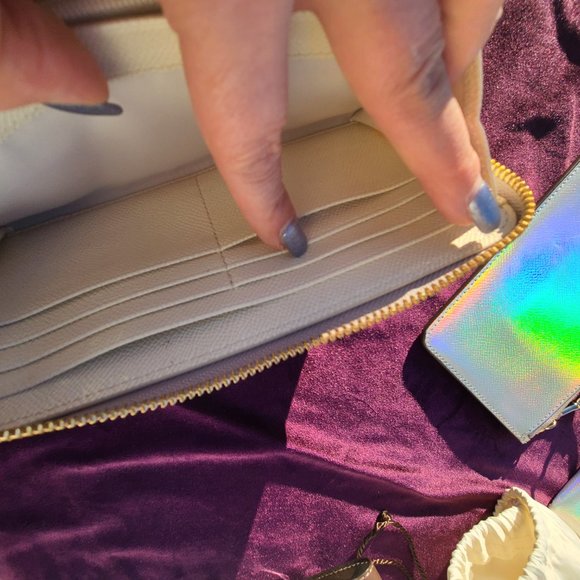 Coach City hologram iridescent tote with matching wallet, wristlet, makeup bag - Picture 7 of 15